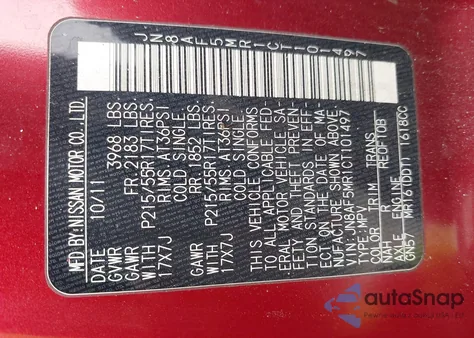 2012 Nissan Juke Sv z USA, uszkodzony, nr VIN JN8AF5MR1CT101497